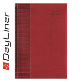   Határidőnapló Tucson B5 heti, fehér lapokkal piros Dayliner 2026.