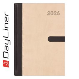   Határidőnapló Winner A5 heti, fehér lapokkal bézs Dayliner 2026.