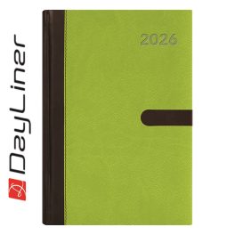   Határidőnapló Winner A5 heti, fehér lapokkal zöld Dayliner 2026.