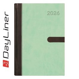  Határidőnapló Winner A5 napi, fehér lapokkal menta Dayliner 2026.