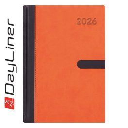   Határidőnapló Winner A5 napi, fehér lapokkal narancs Dayliner 2026.