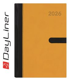   Határidőnapló Winner A5 napi, fehér lapokkal sárga Dayliner 2026.