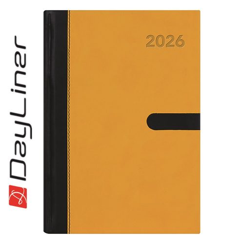 Határidőnapló Winner A5 napi, fehér lapokkal sárga Dayliner 2026.