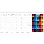 Képes asztali naptár Színek világa 320 x 150 mm, fehér lapokkal álló karton tartóval Dayliner 2026.