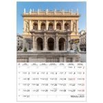 Falinaptár képes 230 x 330 mm, fehér lapokkal Budapest Dayliner 2026.