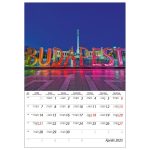 Falinaptár képes 230 x 330 mm, fehér lapokkal Budapest Dayliner 2026.