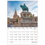 Falinaptár képes 230 x 330 mm, fehér lapokkal Budapest Dayliner 2026.