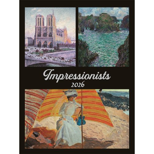 Falinaptár képes 420 × 560 mm, fehér lapokkal Impressionists Dayliner 2026.