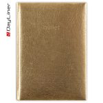 Keménytáblás notesz pontozott vonalozással Mirror A5 Bullet, fehér lapokkal arany Dayliner 2026.