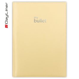   Keménytáblás notesz pontozott vonalozással MyPastel A5 Bullet, fehér lapokkal Sárga Dayliner 2026.