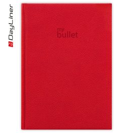   Keménytáblás notesz pontozott vonalozással Napoli A5 Bullet, fehér lapokkal Piros Dayliner 2026.