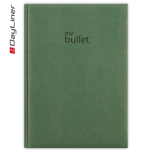 Keménytáblás notesz pontozott vonalozással Napoli A5 Bullet, fehér lapokkal Zöld Dayliner 2026.