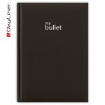 Keménytáblás notesz pontozott vonalozással Pannon A5 Bullet, fehér lapokkal fekete Dayliner 2026.