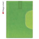 Tárgyalási napló Memphis B5 napló, fehér lapokkal zöld-zöld Dayliner 2026.