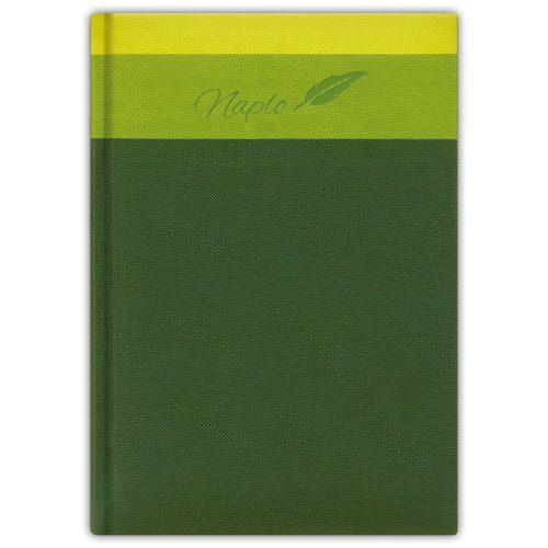 Tárgyalási napló Trinity A5 napló, fehér lapokkal zöld Dayliner 2026.