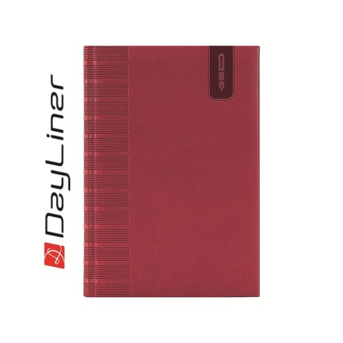 Tárgyalási napló Tucson B5 napló, fehér lapokkal piros Dayliner 2026.