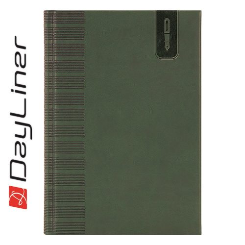 Tárgyalási napló Tucson B5 napló, fehér lapokkal zöld Dayliner 2026.