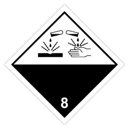   Információs címke, papír Maró anyagok 10cmx10cm 300db/tekercs
