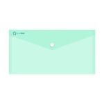 Irattartó tasak DL 'csekk' patentos PP Bluering® transzparens zöld