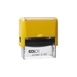   Bélyegző C40 Colop citromsárga átlátszó ház/fekete párna