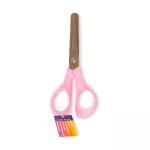 Olló 13,5cm, kerekített heggyel, ergonomikus, iskolai, Nebulo