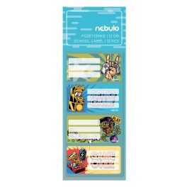 Füzetcímke 12db-os, Gamer, vegyes minták, Nebulo