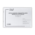 Készlet visszavételezési bizonylat 8 tételes 25x4 lapos tömb A/5 fekvő B.12-123/V Bluering