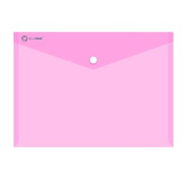   Irattartó tasak A4, PP patentos Bluering® transzparens pink