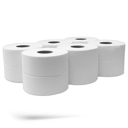 Toalettpapír 2 rétegű közületi átmérő: 27 cm 100 % cellulóz 360 m/tekercs 6 tekercs/csomag Bluering N2C360 hófehér CUP