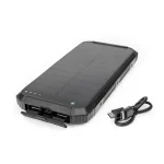 Powerbank napelemes 15W 2X USB-A + USB-C Platinet fekete