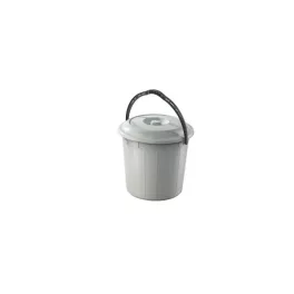 Szemetes kuka fedeles műanyag 10 literes szürke UP618-002