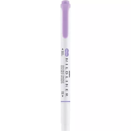 Ecsettol kétvégű Zebra Mildliner Cool & Refined, lila