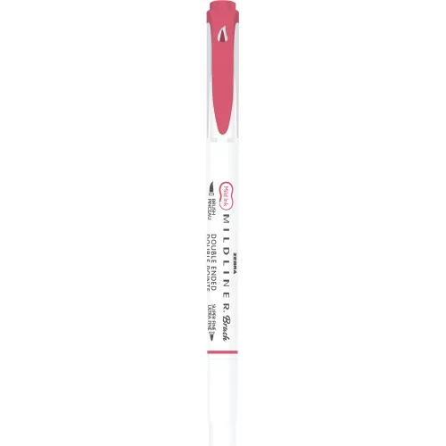 Ecsettol kétvégű Zebra Mildliner Cool & Refined, piros