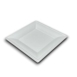   Papírtányér szögletes 26 x 26 cm komposztálható cukornád 50 db/csomag natúr