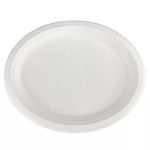 Papírtányér ovális 25,4  x 19,05 cm komposztálható cukornád 125 db/csomag natúr