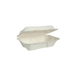 Papírdoboz ételes 18,28 x 13,71 x 6,85 cm komposztálható cukornád 150 db/csomag natúr