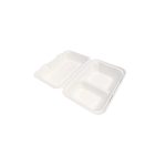 Papírdoboz ételes 2 részes 23 x 15 x 8 cm komposztálható cukornád 125 db/csomag natúr