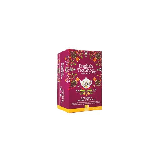 Fekete tea 20x2 g English Tea Shop 20, bio gyömbér, barack