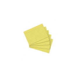 Kartotékkártya  A7 100 ív/csomag, vonalas, Herlitz sárga