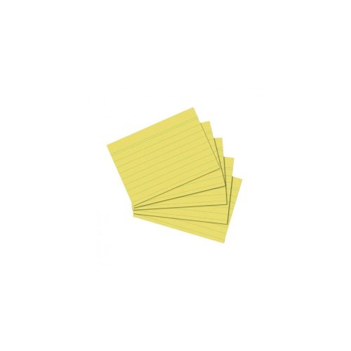 Kartotékkártya  A7 100 ív/csomag, vonalas, Herlitz sárga