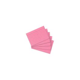   Kartotékkártya  A7 100 ív/csomag, vonalas, Herlitz rózsaszín