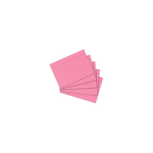 Kartotékkártya  A7 100 ív/csomag, vonalas, Herlitz rózsaszín