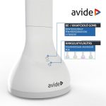 Asztali LED lámpa, RGB hangulatvilágítás, 4W, 4000K, AVIDE, fehér