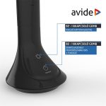 Asztali LED lámpa, kijelzővel, 5W, 4000K, AVIDE, fekete