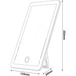 Világítós sminktükör, LED, 3,5W, AVIDE, adapterrel