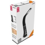 Asztali LED lámpa, kijelzős, 6W, 5000K, AVIDE, fekete