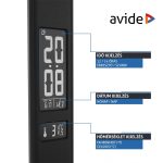 Asztali LED lámpa, Nathan, kijelzős, 6W, 5000K, AVIDE, fekete