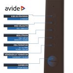 Asztali LED lámpa, Nathan, kijelzős, 6W, 5000K, AVIDE, barna