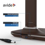 Asztali LED lámpa, Nathan, kijelzős, 6W, 5000K, AVIDE, barna