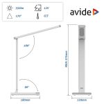 Asztali LED lámpa, Scott, 12W, 5000K, AVIDE, fehér